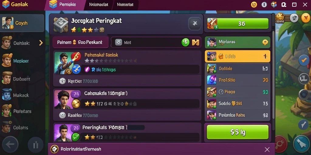 Tangkapan layar menampilkan petualangan karakter utama.