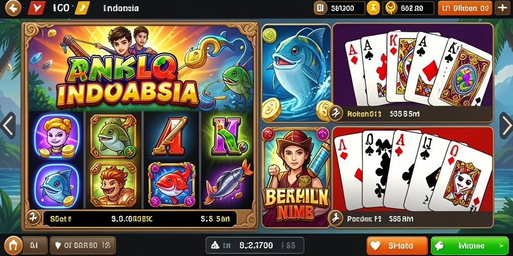 Screenshot pertarungan epik melawan monster besar.