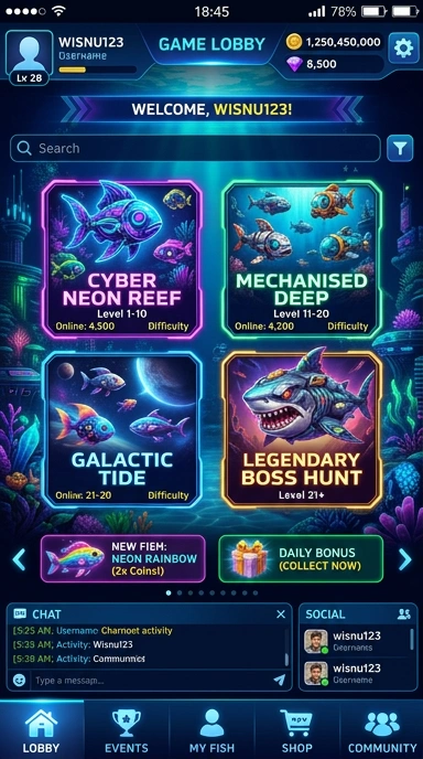 Galeri pratinjau visual wisnu123 build APK resmi terbaru
